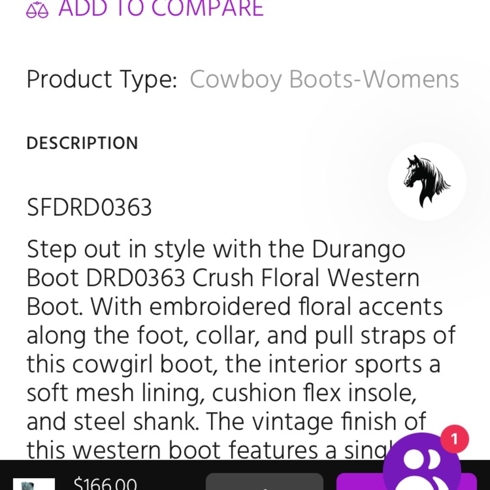 NEW!!! Durango Gray and Blue Western Boots, Size 8 - Picture 10 of 11